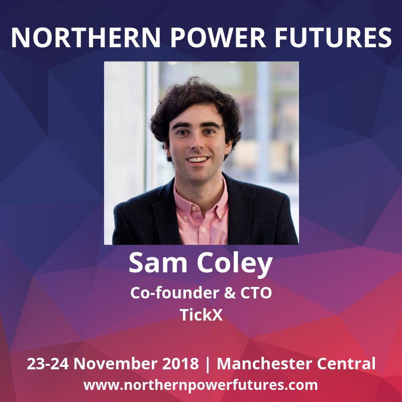 🚨SPEAKER ANNOUNCEMENT🚨 The inspiring <a href="/SamColey_/">Sam Coley</a> will be joining us in #Manchester for the first EVER #NPFutures #Festival this weekend. Sam is the co-founder of <a href="/tickx/">TickX</a> who compare ticket prices for events on over 75 websites! buff.ly/2SYSNRs #Events #Tickets #Technology
