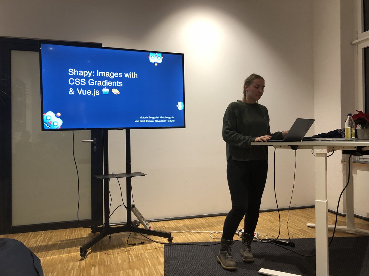 vuejsamsterdam's tweet photo. So grateful to have the awesome @vicbergquist speaking at our #vuejsamsterdam @vuejs_berlin about #shapy!
#css #frontend #html #css #javascript #vuejs @cssfrankfurt @vuejsfrankfurt https://t.co/xGLB94AqpF