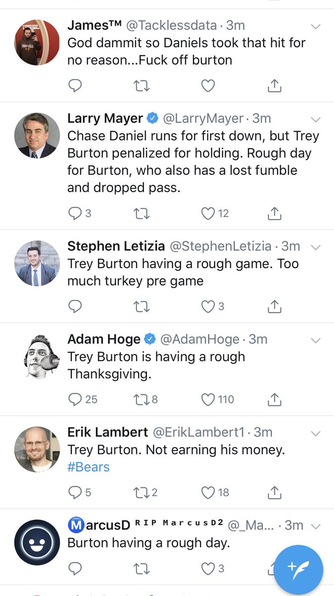 Bears twitter spitting out a lot of original takes today #ChicagoBears