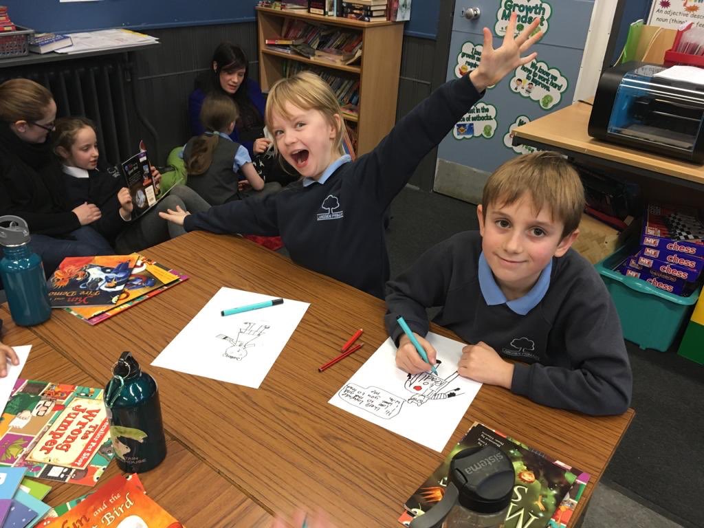 LangsidePri's tweet image. P4m having lots of fun designing and creating our school ‘Reading Mascot’ today #welovereading #BookWeekScot