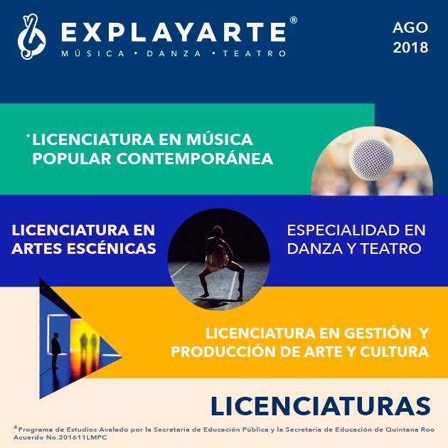 ¡Sé parte de la primera generación Explayarte! Intégrate a nuestras licenciaturas: Gestión y Producción de Arte Y cultura &amp; Licenciatura en Artes Escénicas. ¡Inscríbete hoy mismo! #Contáctanos #SoyExplayarte #Licenciaturas  #InscripcionesAbiertas