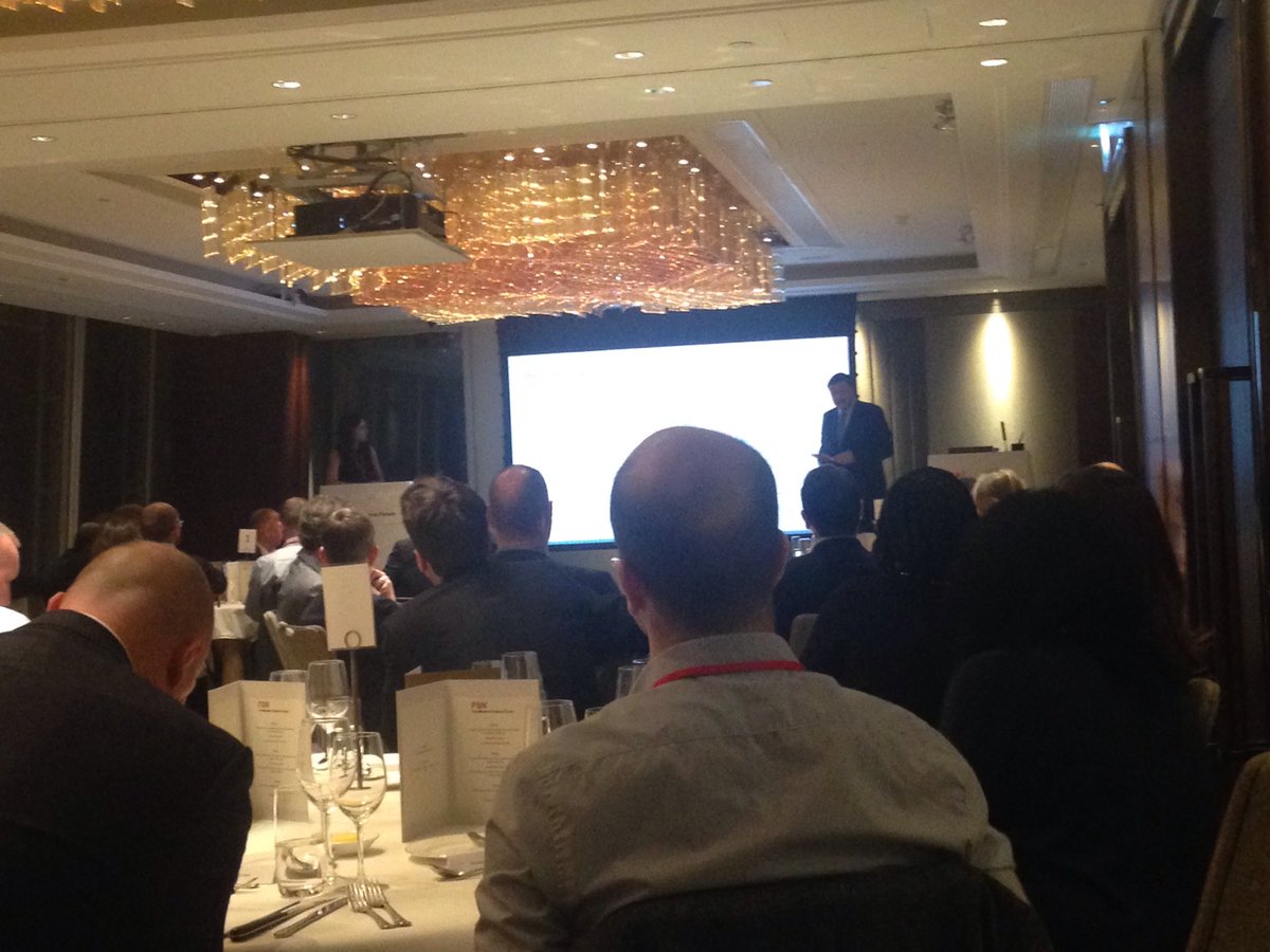 Enjoying @fsn innovation in finance dinner at the #shard #london