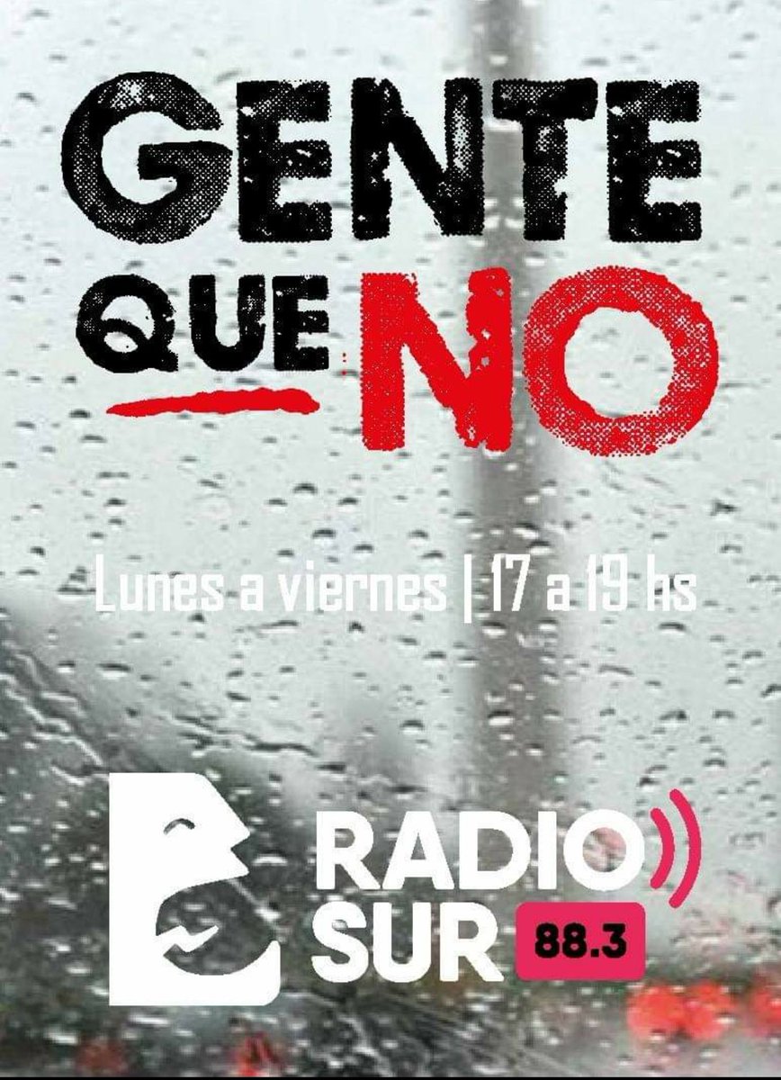 Radio_Sur's tweet photo. A las 17 #GenteQueNo por @Radio_Sur #NoALaUniCABA #BuenJueves #DiaDelMusico #ParoBancario #QueMasQueres? π https://t.co/HJQa8vjP2u https://t.co/dpMiWYvtua
