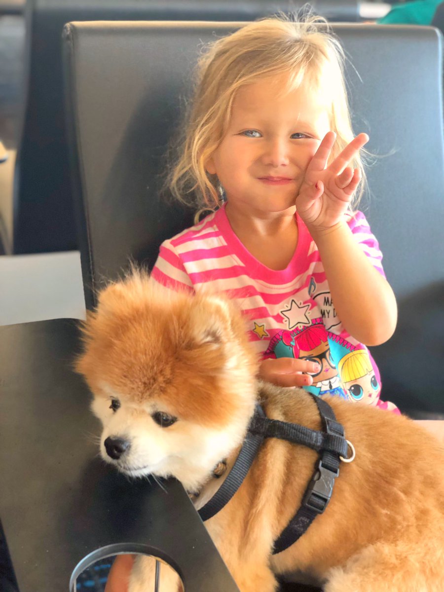 janjeffcoat's tweet photo. Mwah 💋 xoxo...Happy Thanksgiving from my lil boo and Scrappy too. Headed back home to LA. #frequentflyers #headedhome #fadingwest #labound #thanksgivingtravel https://t.co/JVOnr68kXd