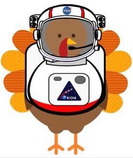 A little Turkey Day evening fun thanks to @kevin417. Isn’t this a great #turkey?! Go @NASA_Orion!  #AnimalAstronaut #SpaceInspires #Thanksgiving2018 #ThanksgivingEve