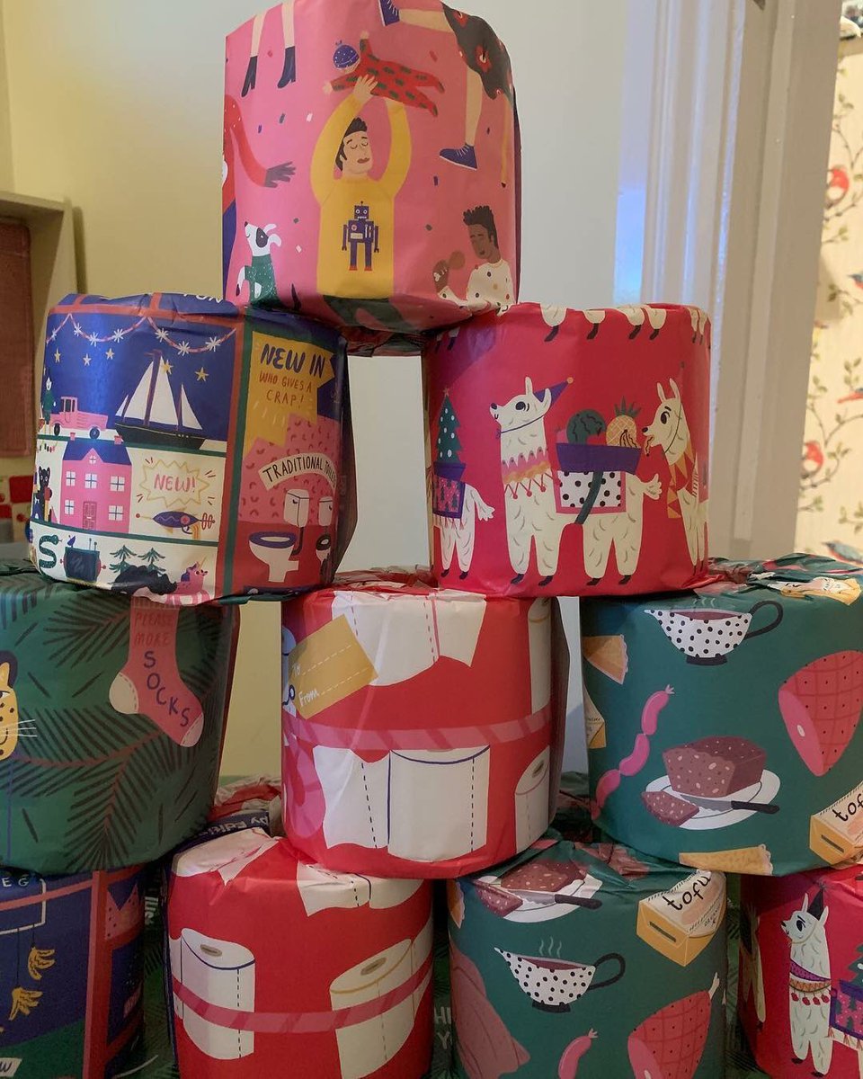 🚽 Christmas toilet paper galore...we get so excited about the little things, especially when they do amazing things with the profits!🚽 #toiletpaper #whogivesacrap #christmaspaper #llama #christmasstocking #hohoho #santa #itsbeginningtolookalotlikechristmas #festivefun #holidays