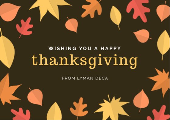 Happy Thanksgiving from our DECA family to yours! 🦃🍁