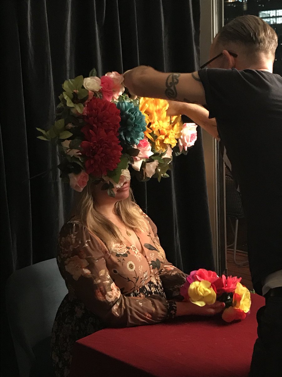 BespokeCareers's tweet photo. We’ve got stylist Darren creating #Bespoke seasonal headdresses for guests to wear and get snapped in! #BespokeWinterParty https://t.co/FQ6XdpnTz5