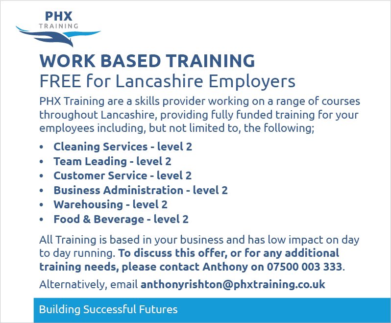 Lancashire Employers and Business Owners. Did you know you can upskill your staff at no cost whatsoever? Feel free to get in contact to see how we can help!