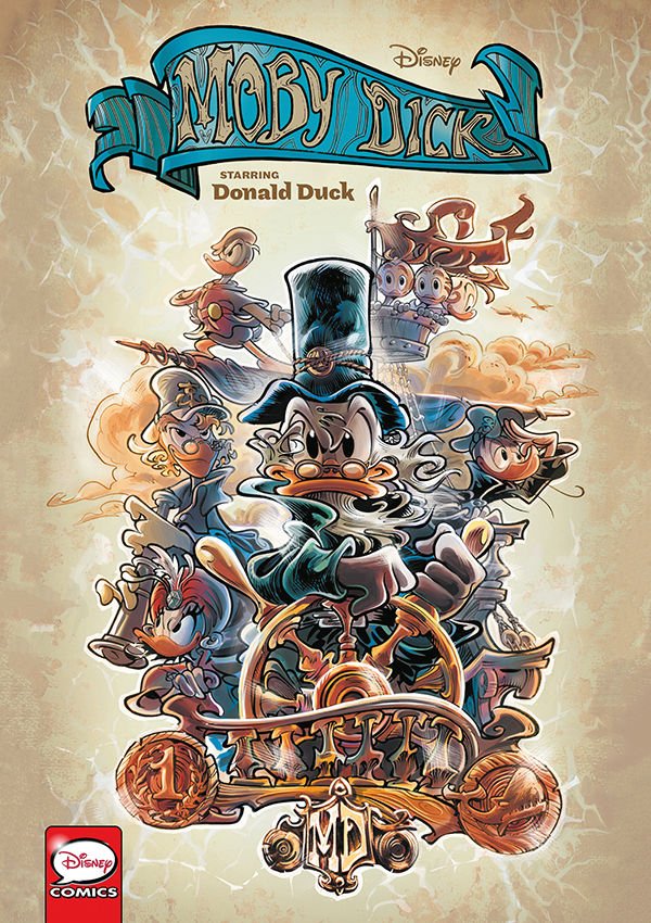 DarkHorseComics's tweet photo. Presenting: Disney Moby Dick - Starring Donald Duck! Our newest tale for readers of all ages finds Scrooge McDuck, Donald, and nephews on the high seas in pursuit of the white whale who stole Captain Quackhab's lucky dime: https://t.co/xuxPXIZ2Jj @DisneyComics https://t.co/DSSNQKxAMo