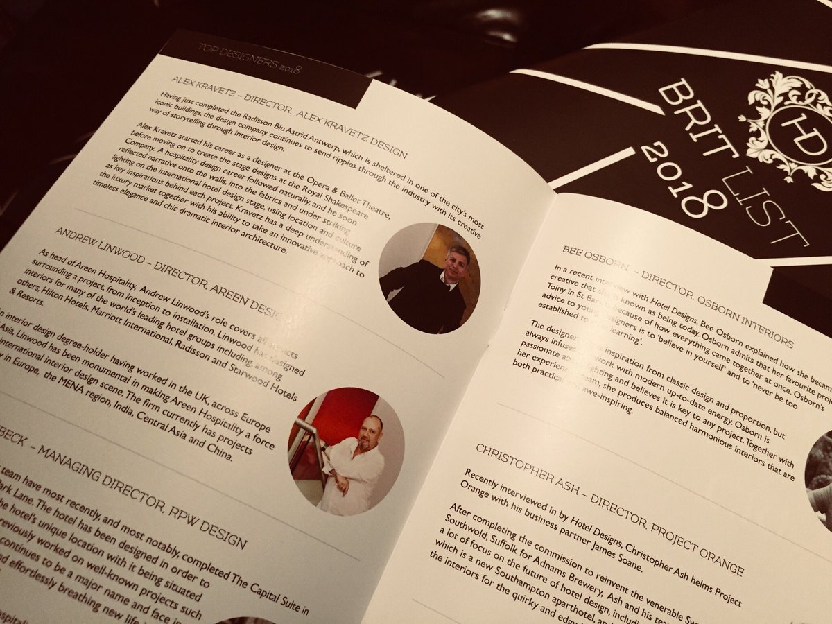 AreenDesign's tweet photo. Thank you to @HotelDesigns #BritList2018 event for bringing together Londonβs creative forces for the evening https://t.co/6tjc3AVD9h