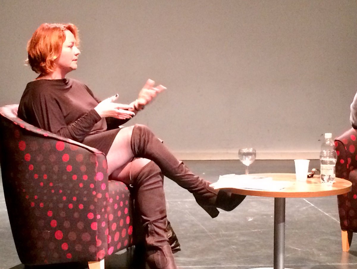VaniaSchiff's tweet photo. Eimear McBride, reading new work ⁦@beckettcentre⁩ #BeckettWeek https://t.co/TLp4wnOoVp