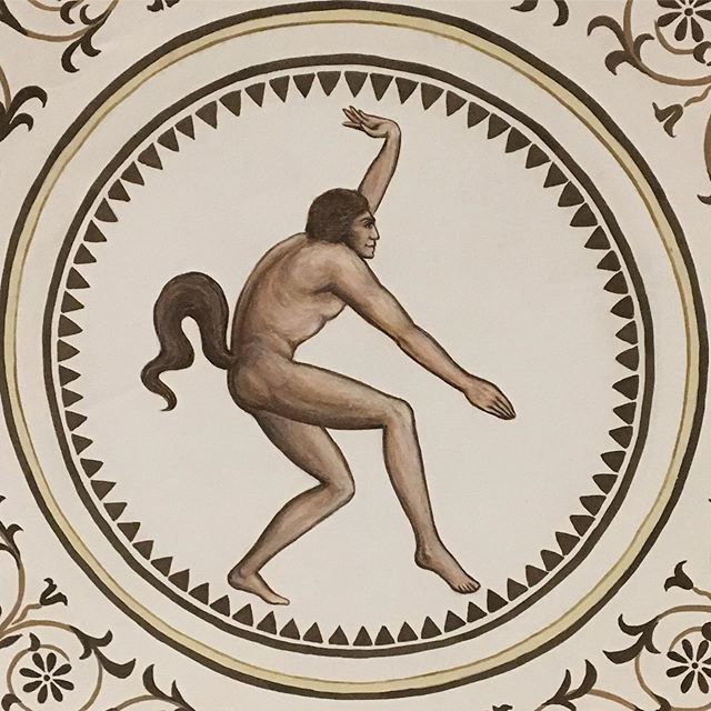 adamfeldt's tweet image. Detail from the ceiling in #Koncerthaus #Berlin of a dude doin' the #messaround