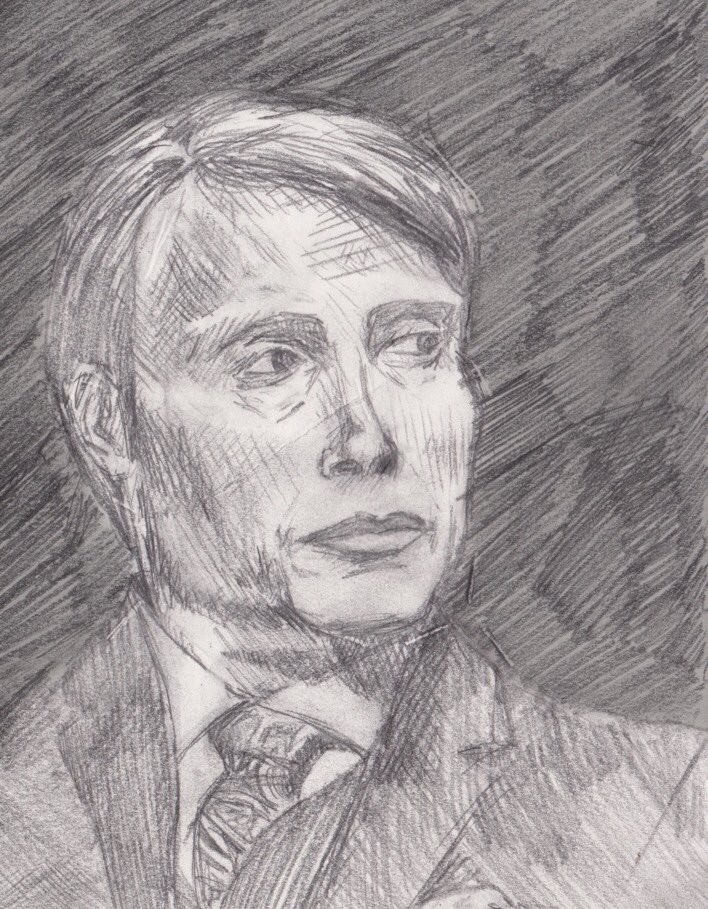 I drew a crappy sketch of my sweetheart
happy birthday mads mikkelsen, I love you!    