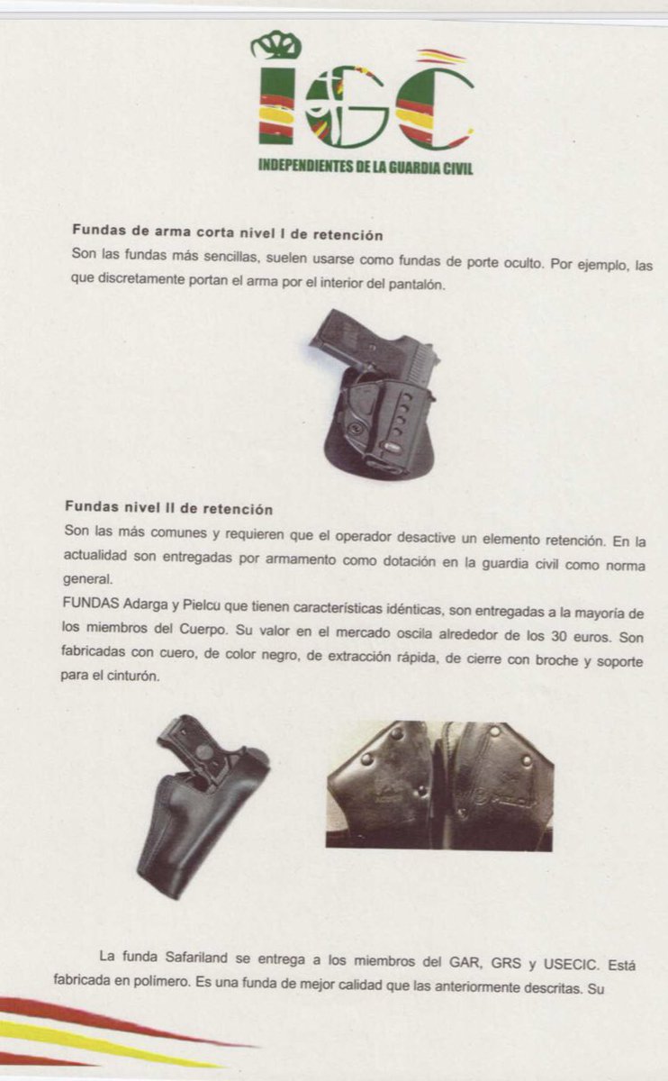 _IGC_'s tweet image. Instancia de @IGC_Consejo al #Director General de la @guardiacivil  relativo a las fundas de arma #antihurto nivel III. Son #eficientes, son #seguras, son #necesarias.