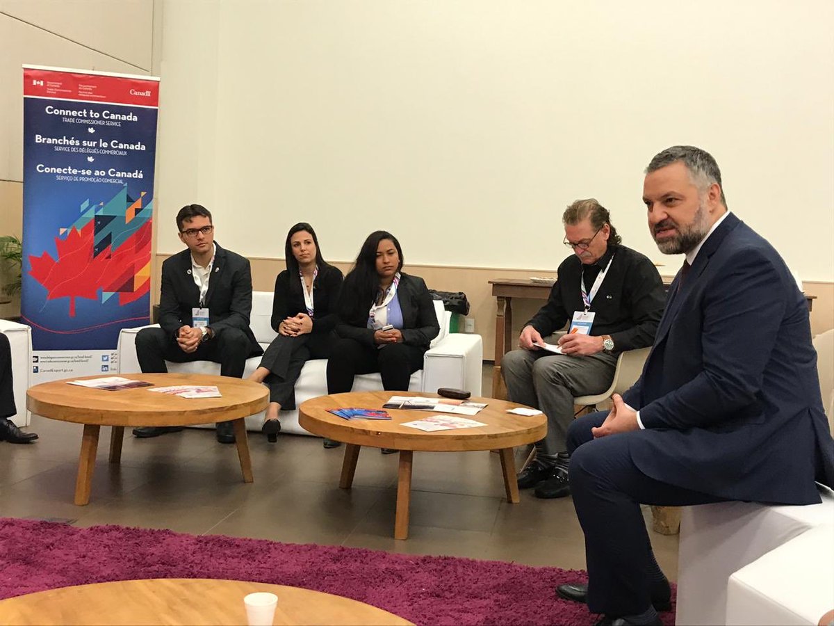 savoner's tweet photo. Delighted to have met the broad representation of Canadian companies participating in #SENDI2018 in Fortaleza. I have no doubt this event will lead to positive outcomes for Canada-Brazil commercial ties in the electricity distribution sector. https://t.co/OkmxWVYtAx