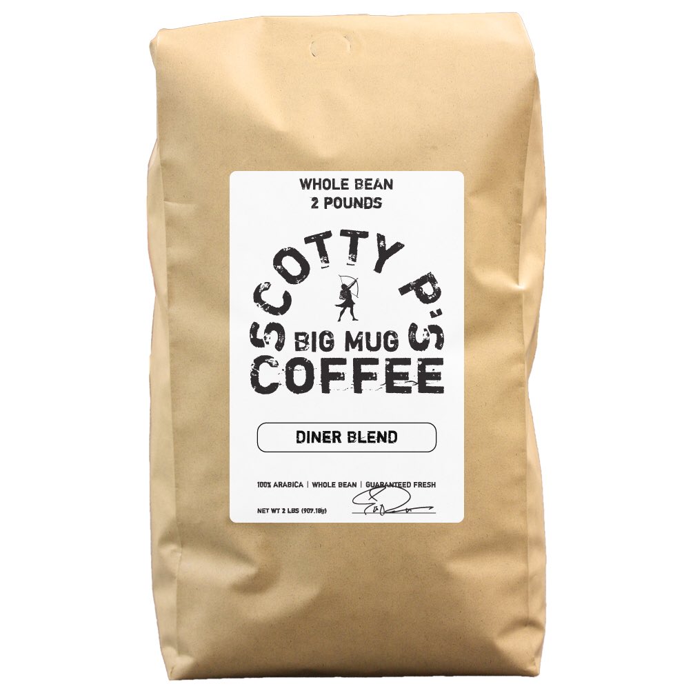 ScottGPatterson's tweet photo. Welcome Whole Bean Diner Blend! 2 pounds of heaven for $19.95 on Turkey Day! French Roast, too! Order now https://t.co/85u0ZOaleD #WholeBean @ScottyPsBigMug #ChristmasShopping #GilMOREtheMerrer https://t.co/f14EAW1ta3