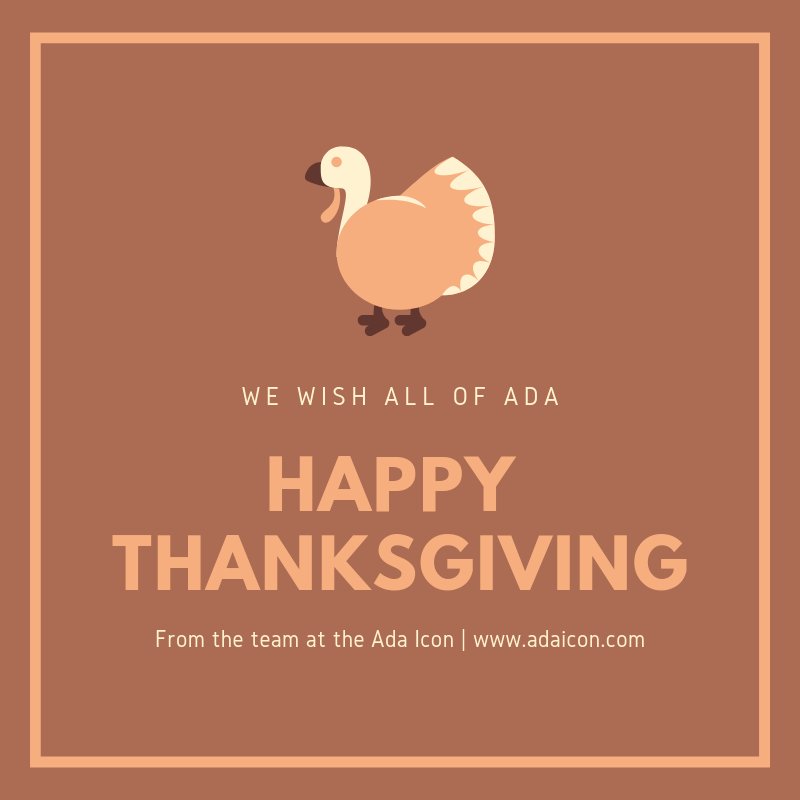 AdaIcon's tweet photo. #adaicon #HappyThanksgiving2018 https://t.co/jErbzeowSC