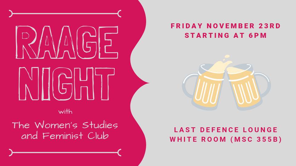 Need a stress relief? Come join us tomorrow night for Rage Night! Bring your friends to play some fun feminist games, enjoy great food and drinks, blow off some steam and of course RAAGE!! 

facebook.com/events/3812242…