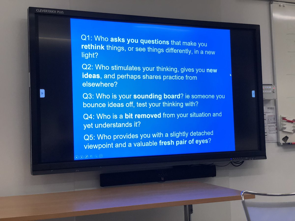 TeacherToolkit's tweet photo. And to finish, some very useful questions when working with critical friends for structured conversations.
Do you have someone you can attach to each of these questions?
#EdDchat #Swaffield https://t.co/auriXmmpQm