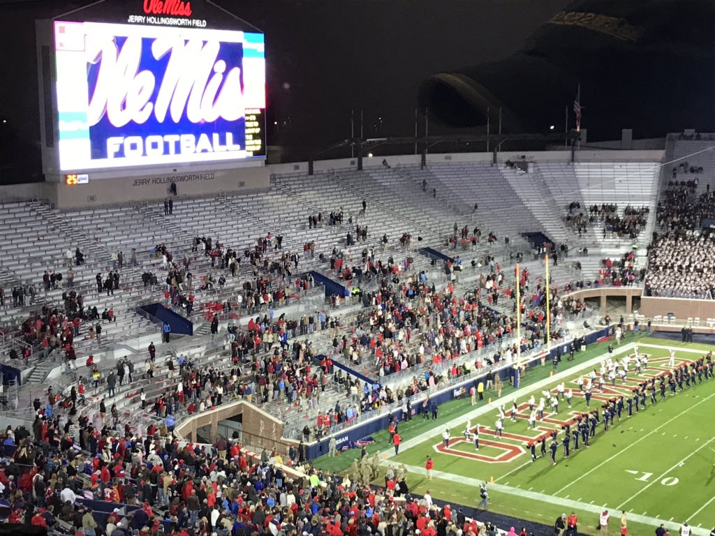 tbhorka's tweet photo. Too bad there were only two people in the Ole Miss student section to see that fight. https://t.co/T4O1sPf8OG