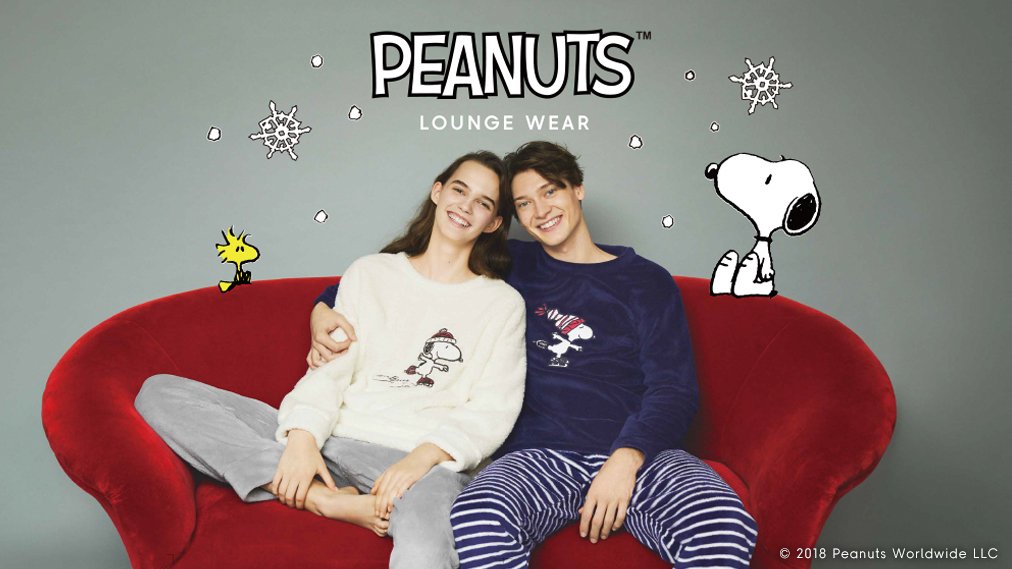 Gu ジーユー 11 26 月 より全国のguの店舗より販売開始 Gu Peanutsのラウンジウェアが登場 スヌーピー をはじめ Peanutsのキャラクターの冬遊びをテーマにしたコレクション ふわふわな素材感の冬のラウンジウェアをぜひチェックしてくださいね Gu