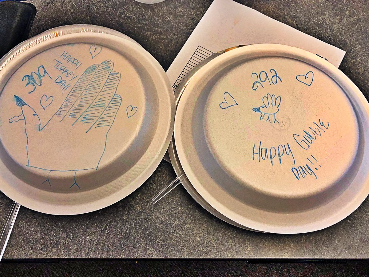 Ya’ll!!! Dispatch hooked it UP for me and my work BFF. They even decorated our plates! Mac &amp; cheese, sweet potato casserole, ham, stuffing, corn casserole cupcakes. I sure hope no one runs from me in the next hour, but Totally worth it. LOVE my dispatchers!!