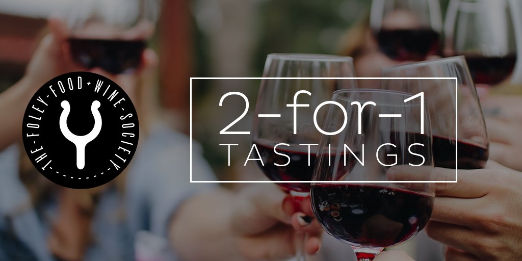A #BlackFriday deal that you won't want to miss (and don't have to wait in line for): 2-for-1 wine tastings at Foley Johnson! Details: bit.ly/2S5kCpW