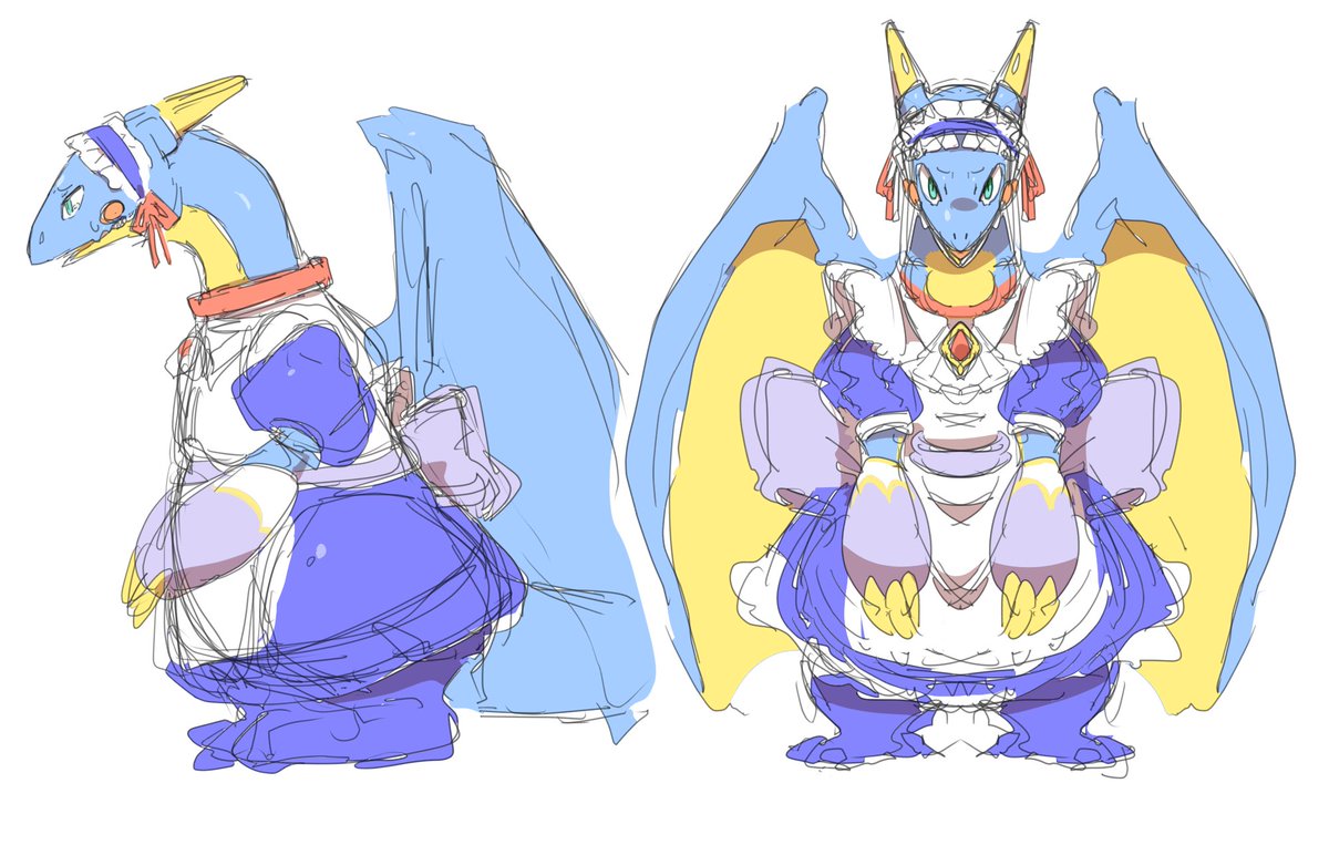 Konoe בטוויטר メイドドラゴン正面と横