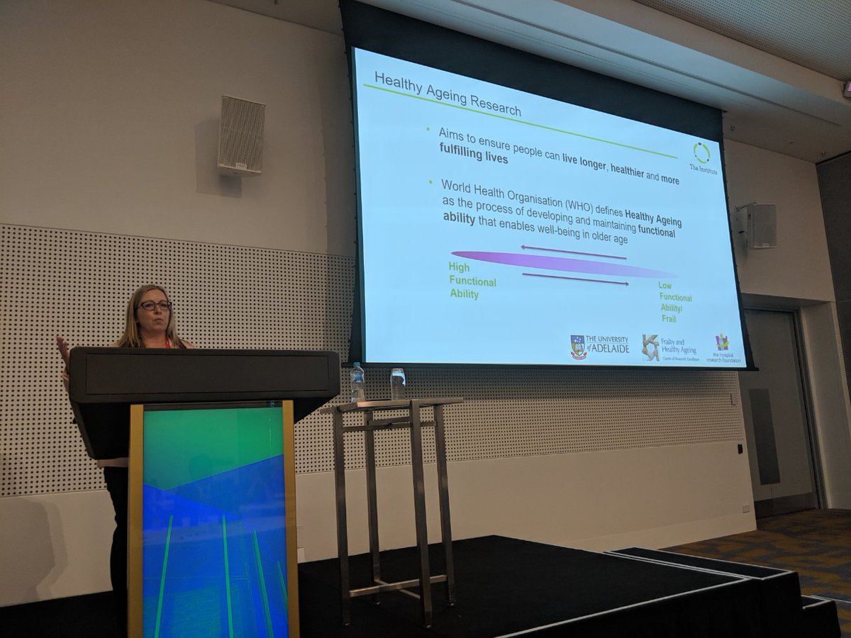 DrFreakPoli's tweet image. #functionalAbility and HealthyAgeing by Dr Danielle Taylor from Uni of Adelaide
#AAGConf18