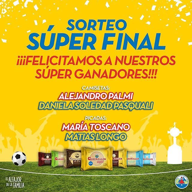 ¡¡Felicitamos a nuestros SÚPER GANADORES!! 🎉🎁👏
¡Disfrutemos todos de este clásico con toda la alegría! 🤗😄 📩 Todos los ganadores comunicarse por mensaje privado... ¡Felicitaciones nuevamente! ⚽️👏