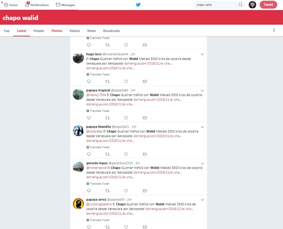 hombreradikal's tweet photo. Alguien esta lanzando fuerte esta matriz 👇

"El Chapo Guzman traficó con Walid Makled 5500 kilos de cocaína desde Venezuela por Aeropostal" 

 ahora es el primero en una noticia que de ser cierta deberia ser de retumbe mundial y de altos medios serios, sino aki ejemplo d #ComOP https://t.co/KBxQB5eTRC