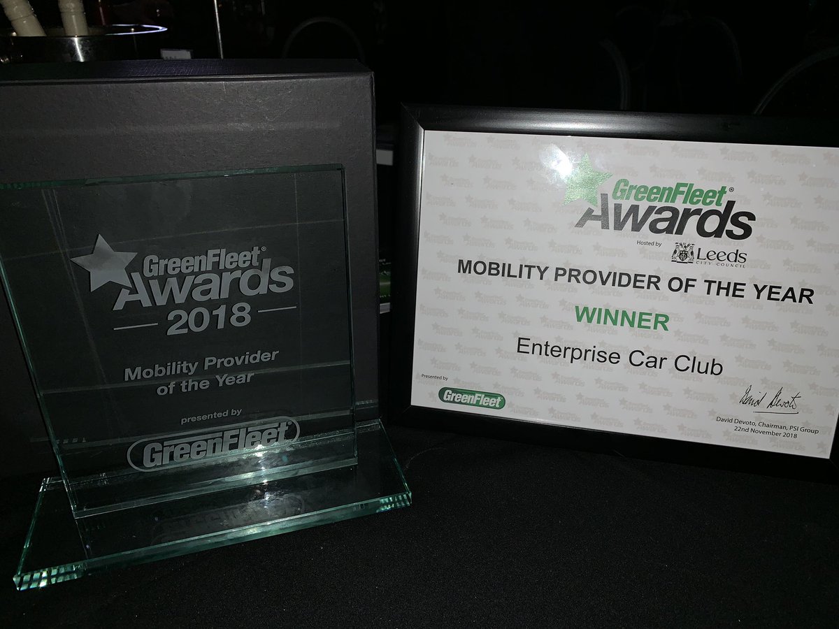 U8Woody's tweet photo. Very proud to represent  @EnterpriseCarC tonight @GreenFleetNews awards - we are officially winner of Mobility Provider of the Year! 🎈 🎉 🍾 https://t.co/iNFG3xIdVm
