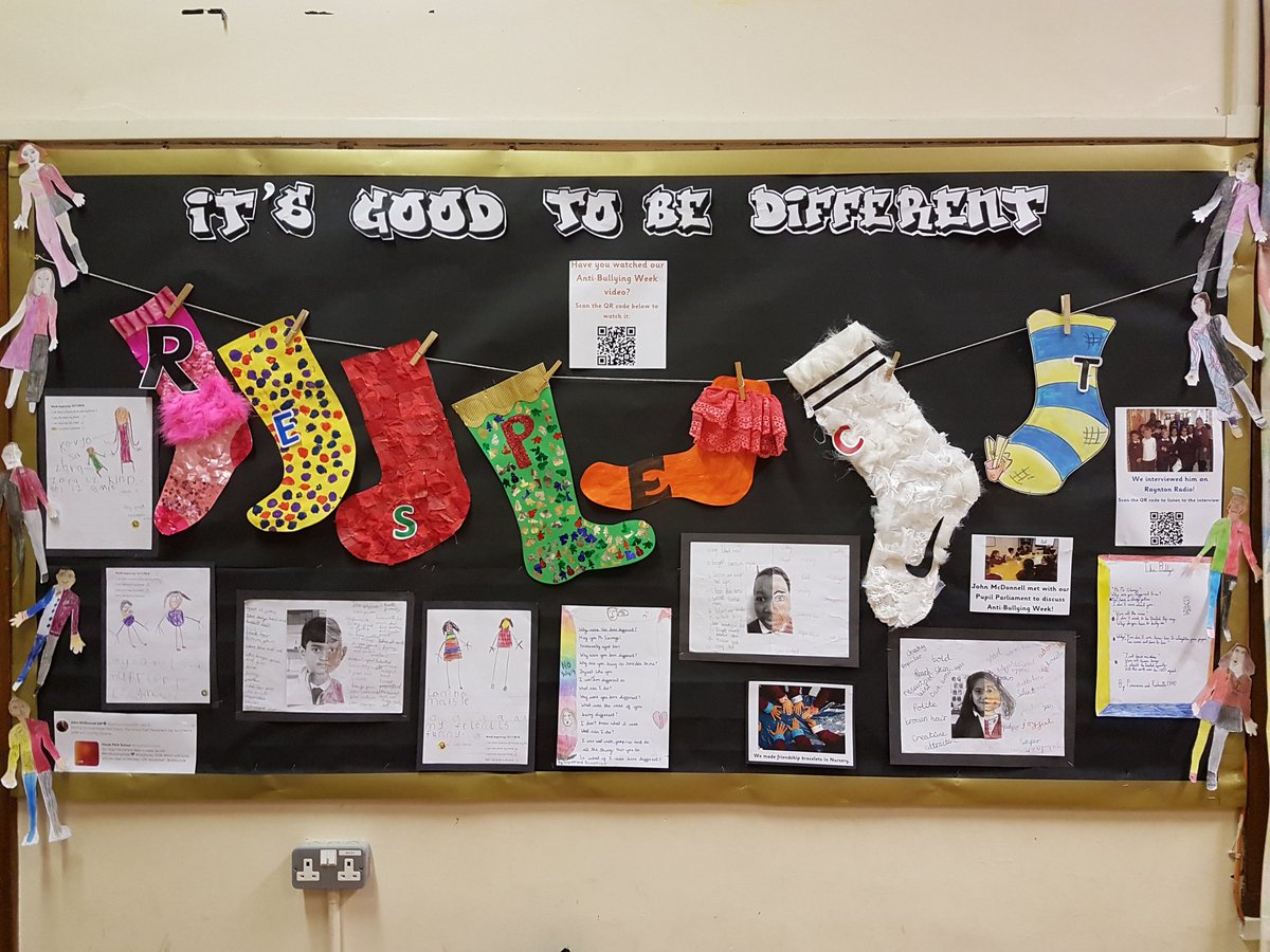Some very odd looking socks... but that's ok; it's good to be different! #AntiBullyingWeek #oddsocks #raisingawareness #display <a href="/hayesparkschool/">Hayes Park School</a>