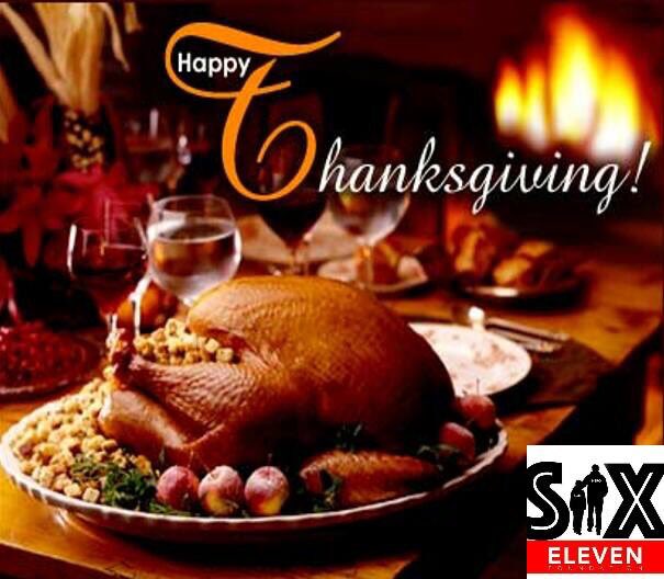 611_Foundation's tweet photo. From the Six Eleven Family to yours, HAPPY THANKSGIVING FB FAMILY!!!!!!! #sixeleven #itsthanksgiving #HTG #spreadthelove #beblessed https://t.co/AEyB87eJxq