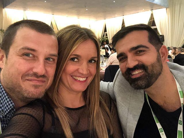goroji's tweet photo. Porque tres no siempre es multitud... Compañeros de camino, empezamos el año en #MYRAS18 y lo cerramos en #SEDENE18 https://t.co/16EkzfAzxm https://t.co/gH8AZpO9UY