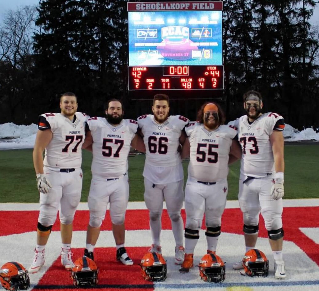 I'm thankful for these big beauties today. 10 games, 394 passing plays, only 9 sacks! #cleanjersey #uticaguys #studs #goodstock