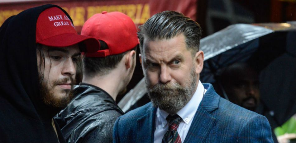 WeirdShitPod's tweet photo. The face you make when you play a big tough White Nationalist online but are really just a coward. "Leader of a violent gang? Me?" *pocket sand* https://t.co/yzIrJsa12u