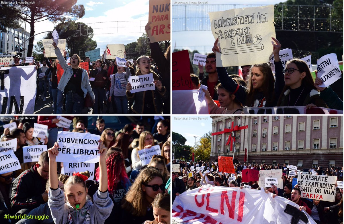 ISM030's tweet image. student movement for free education taking shape in #Tirana (Albania): facebook.com/ism.global/pho…
Hundreds rallied today. More activities are expected.
#1world1struggle