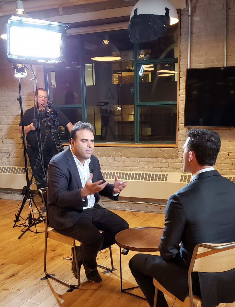 Nekso CEO &amp; Co-Founder, Vahid Akbari is taking questions from <a href="/AnthonyLacavera/">Anthony Lacavera</a> on how #Nekso is helping the Taxi industry to fight back and make the cities smarter.