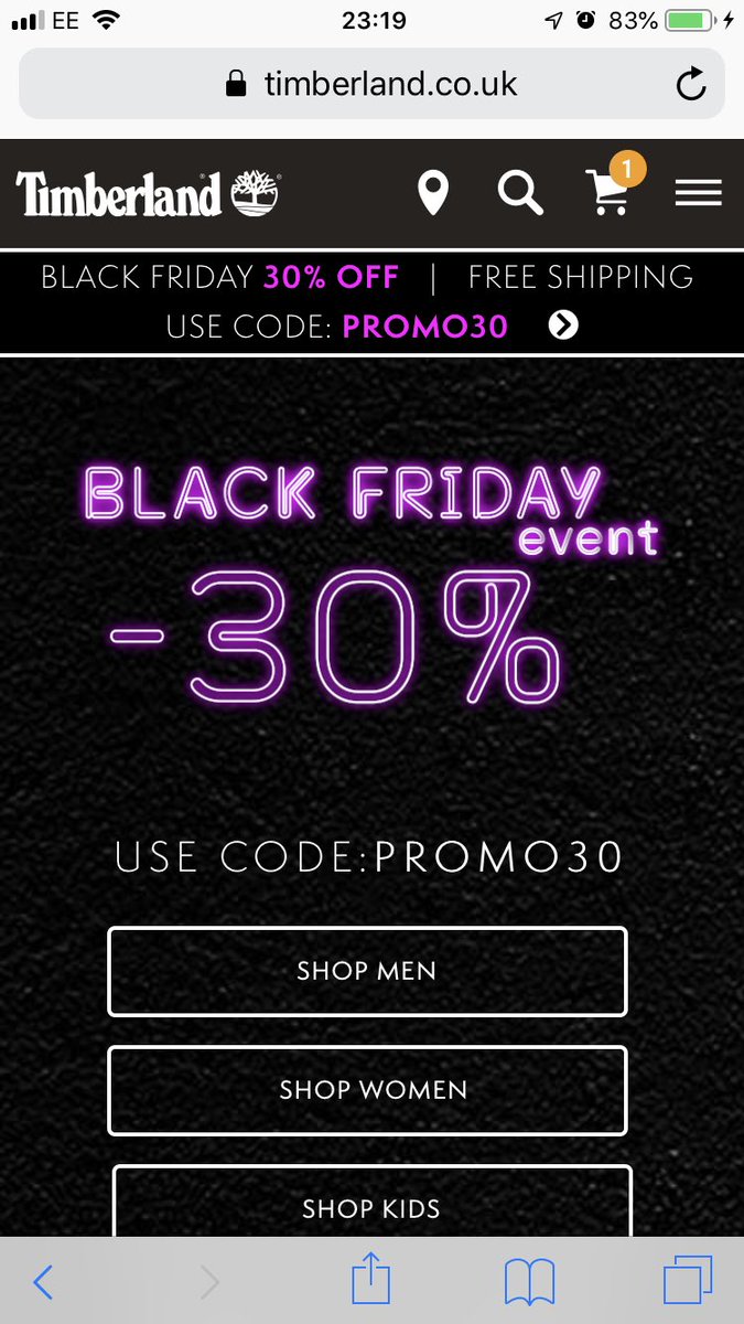 liammcbanana's tweet photo. @Timberland @Timberland_EU thought I’d take advantage of your 30% off Black Friday event plastered all over your website only to find when I tried to add the promo code it wouldn’t work 🤔 wonder why!? That’s because 87 items (yes I counted) 87 ITEMS are exempt from the promo 😡 https://t.co/cGYHazpTFI