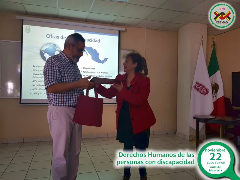 CIIEMADIPN's tweet photo. #FelizJueves con éxito, se llevó la plática "Derechos Humanos de las personas con discapacidad", impartida por el Lic. Luis Miguel Rivero López de la Defensoría de los Derechos Politécnicos. Agradecemos a los asistentes a este “Ciclo de pláticas” organizadas por el #COSECOVI 👍 https://t.co/YrErl0uxSV