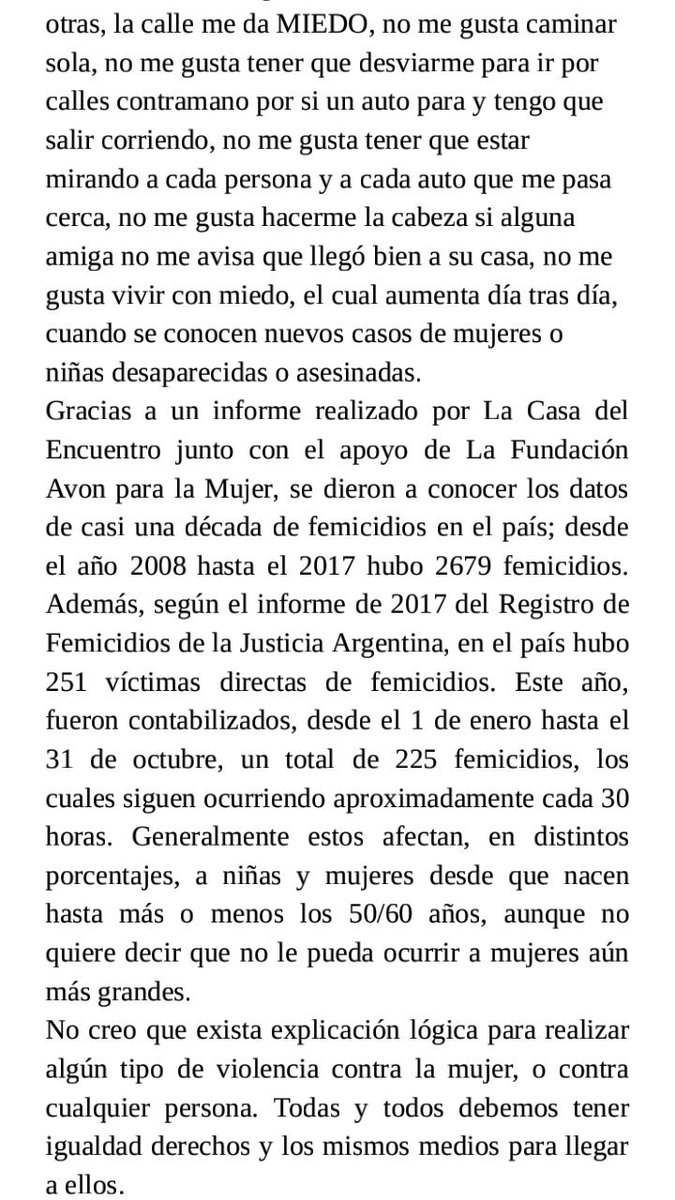 Madeeeo's tweet image. tuve que escribir una nota de opinión para el colegio de algun tema que quisiera, tomense un minuto para leerla✊🏻💚