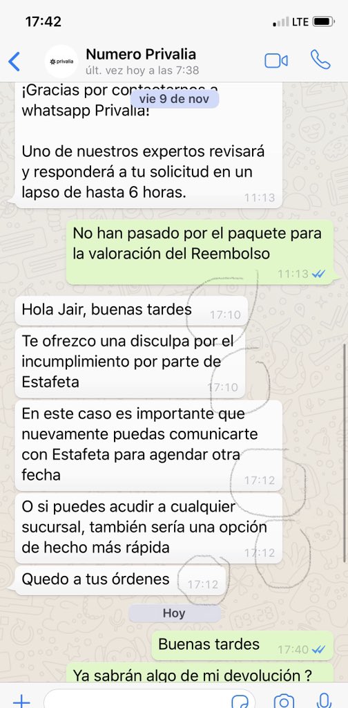 jair1335's tweet photo. @Mex_Privalia siguen sorprendiéndome con el pésimo servicio de devolución que manejan!!! Primero piden nos contactemos por whats contestan hasta las 17:00 y después dicen que si horario de atención es hasta las 15:00 https://t.co/fqkuNRRGmC