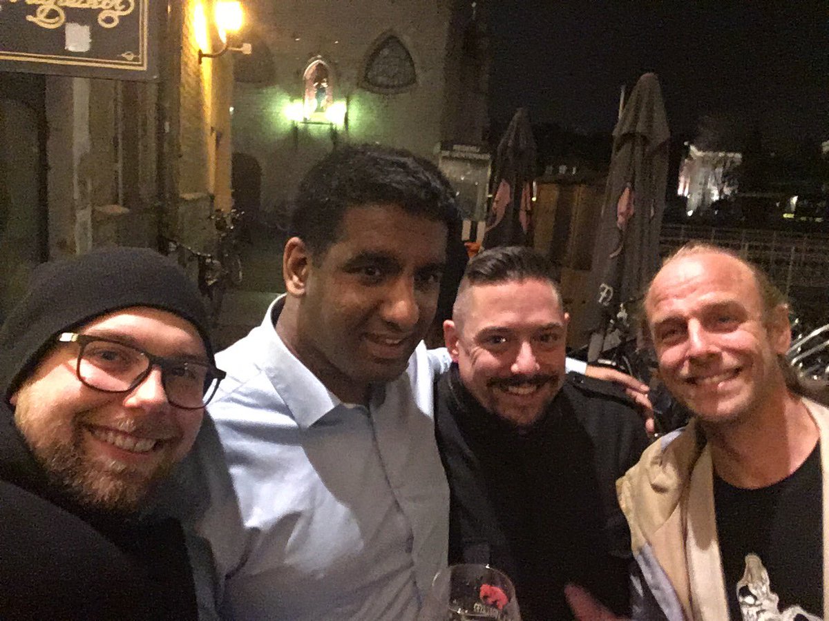 Iztok's tweet image. Meeting with old #drupal friends in Ghent the evening before #drupalcampbe