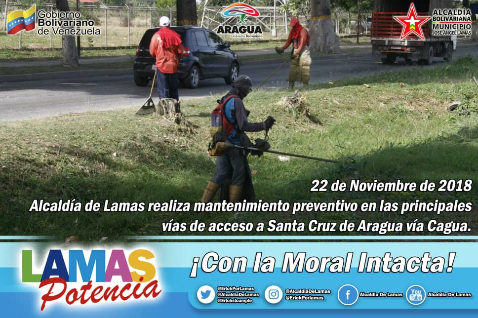 GatoVolador454's tweet image. ✔ AVANZAMOS ||
Con el propósito de embellecer y recuperar las avenidas y calles , arrancamos gran despliegue de cuadrillas de Limpieza con barrido de calles, desmalezamiento en vías de acceso al municipio LAMAS @NicolasMaduro @TareckPSUV @CiudadMCY @RMarcoTorres @dcabellor