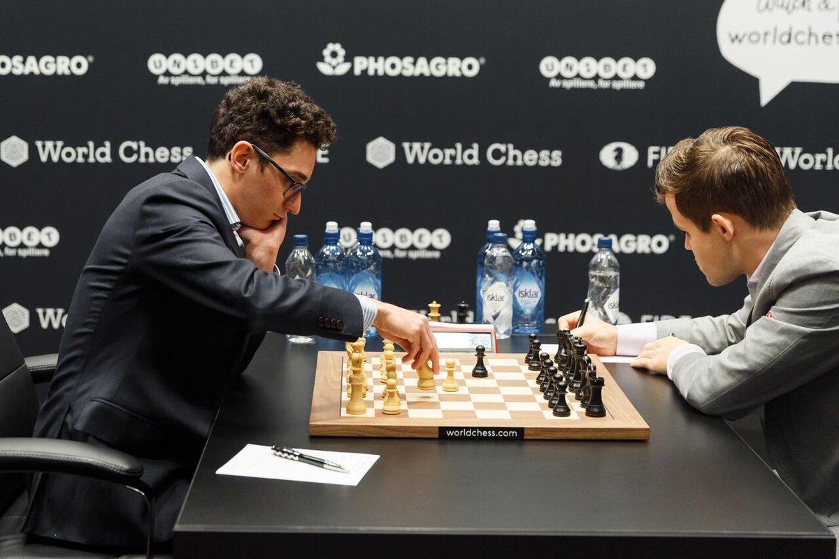 Frenzied hostilities flare in game 10 with sharpness, imbalances, time troubles and... you guessed it - a drawn ending- chesscentre.wordpress.com

Can either player get their nose in front in the final two games?
#worldchess2018 #worldchesschampionship #worldchess #CarlsenCaruana