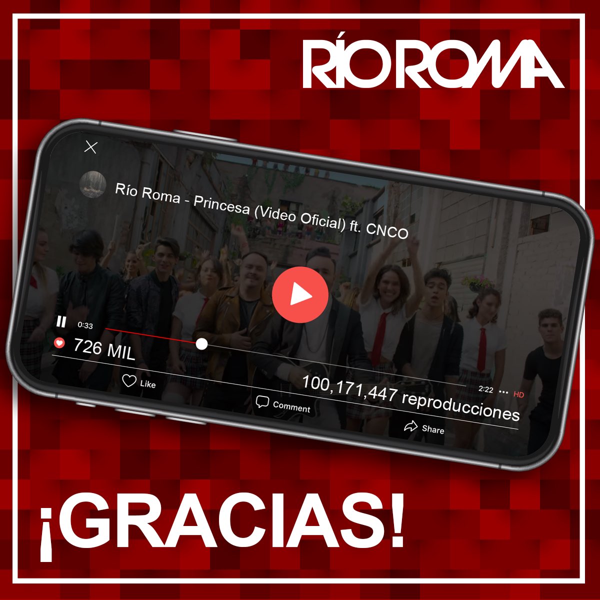 ContactoRioRoma's tweet photo. ¡Ya son más de 100M de reproducciones! #PrincesaVideo @RioRomamx 👏👏👏 https://t.co/piZIcu6MYe
