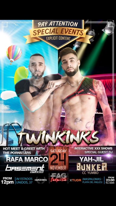 Here in Maspalomas, summer never ends...
Next Saturday 24th November ?DOUBLE DOSIS OF SEX!
?DOUBLE DOSIS