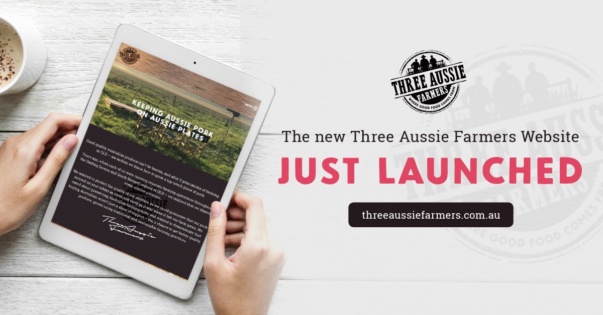 marginmedia's tweet photo. Just Launched! The new Three Aussie Farmers websiteπhttps://t.co/XrnCusGArV #ThreeAussieFarmers #websitelaunch #justlaunched #website #MarginMedia https://t.co/x2RbhvAXjK